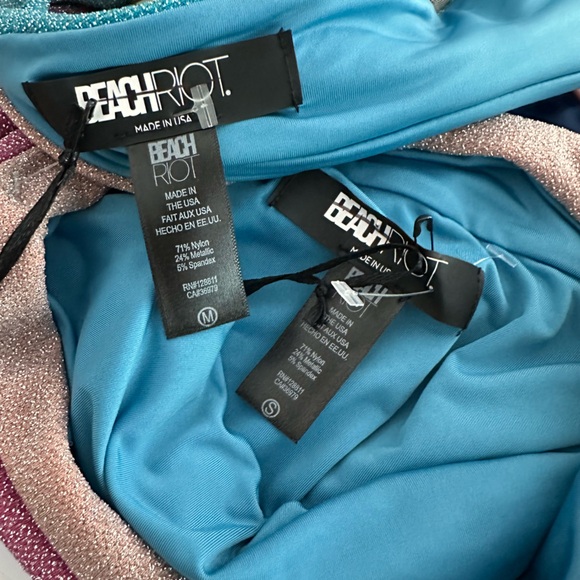 ๐ Anthro X Free People X Beach Riot Lurex Mackenzie Top & Heidi Bottom - Picture 4 of 4